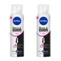 KIT DESODORANTE AEROSOL NIVEA BLACK WHITE CLEAR LEVE MAIS PAGUE MENOS 2 UNIDADES 150ML CADA
