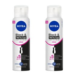 Kit Desodorante Aerosol Nivea Black White Clear Leve Mais Pague Menos 2 Unidades 150ml Cada