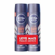 Kit Desodorante Aerosol Nivea Men Active Dry Impact Leve Mais Pague Menos 2 Unidades 150ml Cada