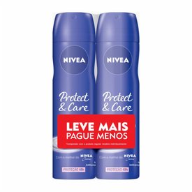 KIT DESODORANTE AEROSOL NIVEA PROTECT  CARE LEVE MAIS PAGUE MENOS 2 UNIDADES 150ML CADA