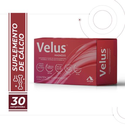 SUPLEMENTO ALIMENTAR MAGNÉSIO VELUS COM 30 COMPRIMIDOS APSEN