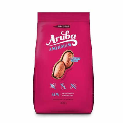 BISCOITO ARUBA AMENDOIM SEM GLÚTEN 100G