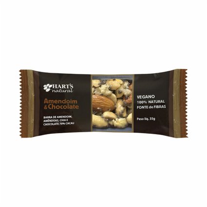 BARRA DE NUTS HARTS AMENDOIM E CHOCOLATE 35G
