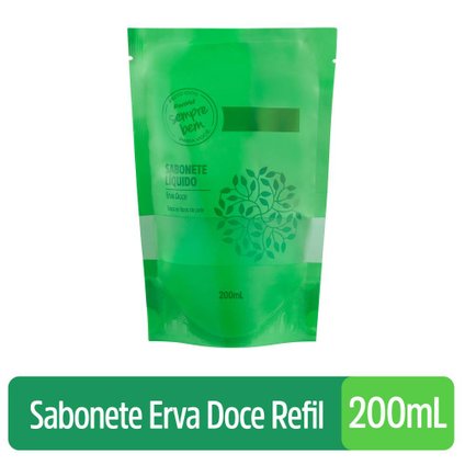 SABONETE LÍQUIDO PANVEL SEMPRE BEM ERVA DOCE REFIL 200ML