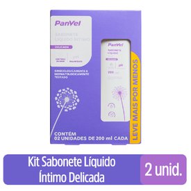 KIT SABONETE ÍNTIMO PANVEL ESSENCIAL DELICADA 200ML COM DUAS UNIDADES