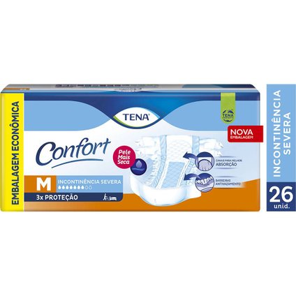 FRALDA GERIÁTRICA TENA CONFORT M 26 UNIDADES