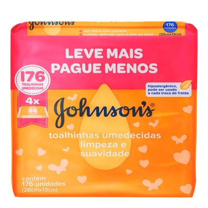 LENÇOS UMEDECIDOS JOHNSONS BABY LIMPEZA E SUAVIDADE LEVE MAIS POR MENOS