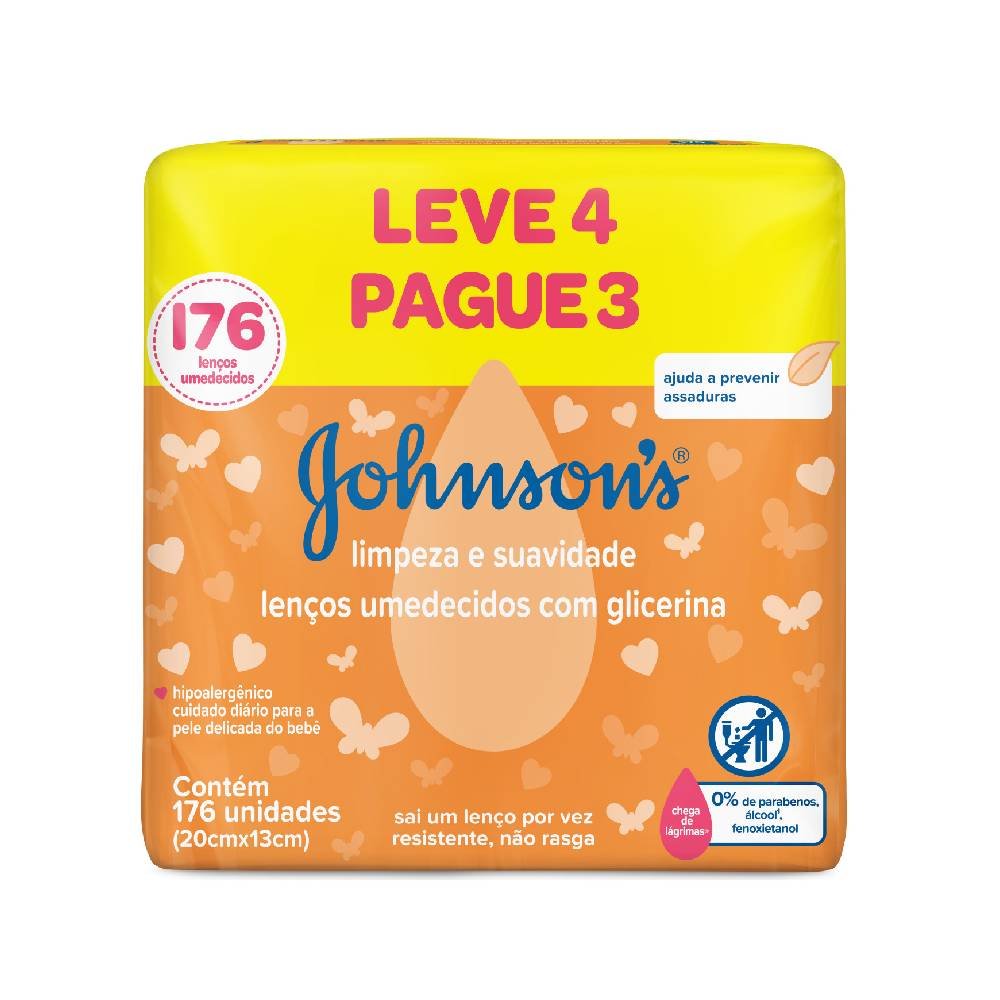 Lenços Umedecidos Johnsons Baby Limpeza E Suavidade Leve Mais Por Menos