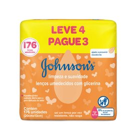 LENÇOS UMEDECIDOS JOHNSONS BABY LIMPEZA E SUAVIDADE LEVE MAIS POR MENOS