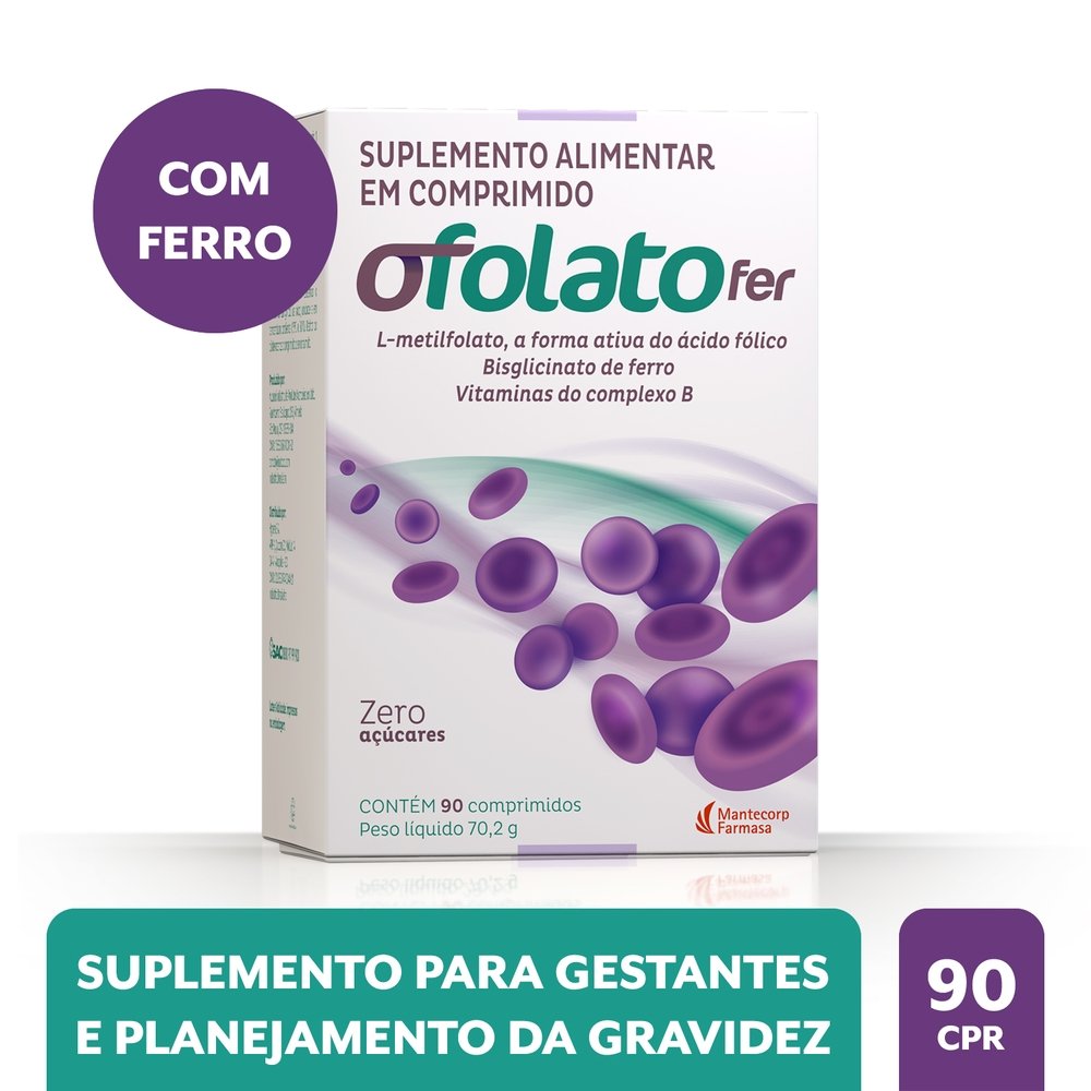 Farmania - Ofolato Fer disponibiliza ao nosso organismo a forma ativa do  ácido fólico. Ofolato, também é uma suplementação de Vitaminas pertencentes  ao Complexo B um nutriente importante para nosso organismo. Compre