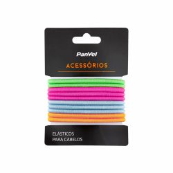 Kit Com 10 Elásticos Color Panvel Acessorios Coleção Neon - Edição Limitada