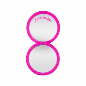 ESPELHO BOLSA COM FRASE ROSA PANVEL ACESSORIOS COLEÇÃO NEON - EDIÇÃO LIMITADA