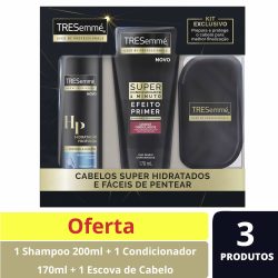 Kit Tresemme  Shampoo Hidratação Profunda 200ml + Super Condicionador Liso 170ml + Escova De Cabelo