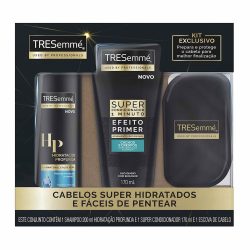 Kit Tresemme Shampoo Hidratação Profunda 200ml + Super Condicionador Crespo 170ml + Escova De Cabelo