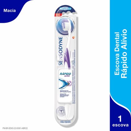 ESCOVA DENTAL SENSODYNE RÁPIDO ALÍVIO MACIA PARA DENTES SENSÍVEIS