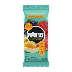 Preservativo Prudence Cores E Sabores Mix Leve 8 E Pague 6 Unidades