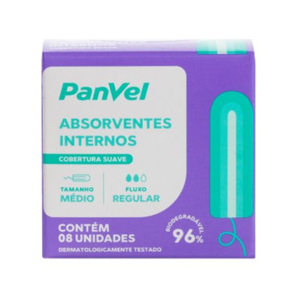 ABSORVENTE INTERNO PANVEL ESSENCIAL MÉDIO 8 UNIDADES