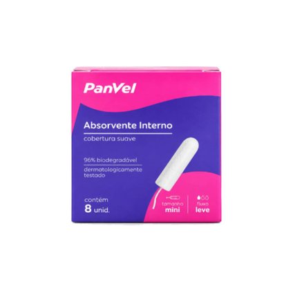ABSORVENTE INTERNO PANVEL ESSENCIAL MINI 8 UNIDADES
