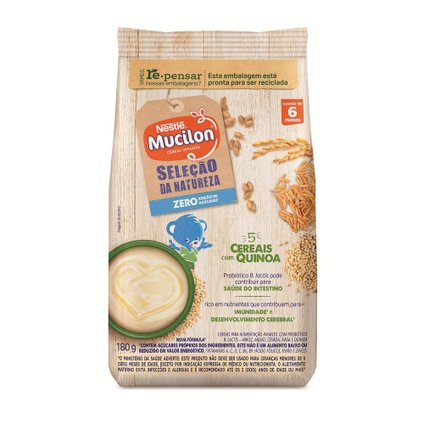 CEREAL INFANTIL MUCILON SELEÇÃO DA NATUREZA 5 CEREAIS COM QUINOA 180G
