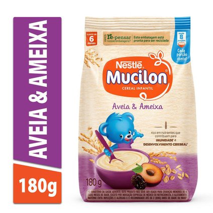 CEREAL INFANTIL MUCILON AVEIA INTEGRAL E AMEIXA 180G