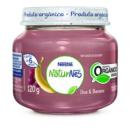 PAPINHA ORGÂNICA NESTLÉ NATURNES UVA  BANANA 120G