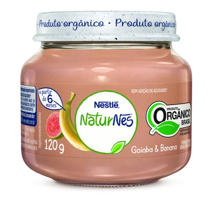 PAPINHA ORGÂNICA NESTLÉ NATURNES GOIABA E BANANA 120G
