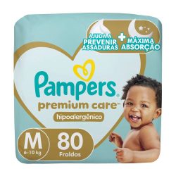 Fralda Pampers Premium Care Bag M Com 80 Unidades