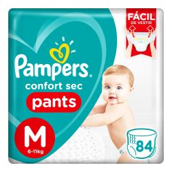 Fralda Pampers Confort Sec Pants Bag M Com 84 Unidades