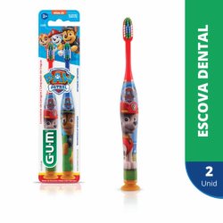 Escova Dental Gum Patrulha Canina Com 2 Unidades