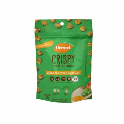 CRISPY FLORMEL GRÃO DE BICO CÚRCUMA CEBOLA E SALSA 25G