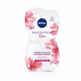 MÁSCARA FACIAL NIVEA RELAX PELE NORMAL A SECA 2 DOSES DE 7,4G CADA