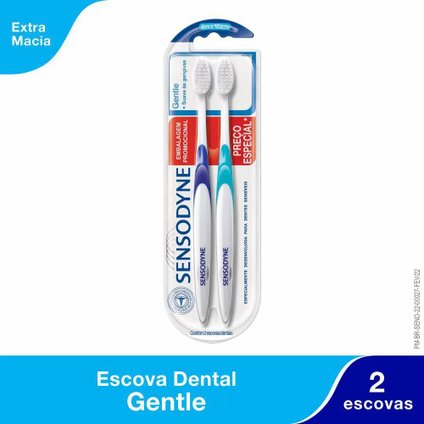 KIT ESCOVA DE DENTE EXTRA MACIA PARA DENTES SENSÍVEIS SENSODYNE 2 UNIDADES