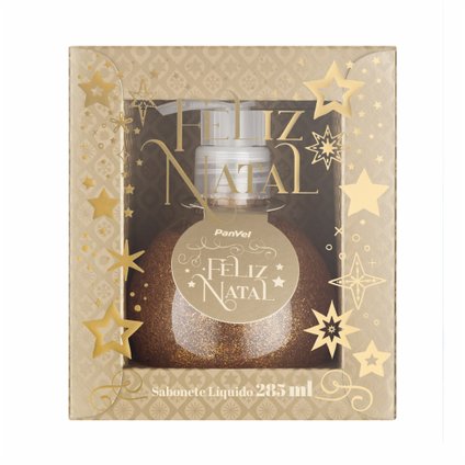 SABONETE LÍQUIDO PANVEL FELIZ NATAL DOURADO 285ML