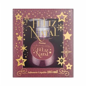 SABONETE LÍQUIDO PANVEL FELIZ NATAL VERMELHO 285ML