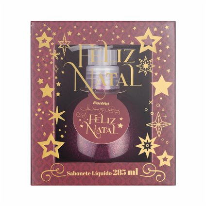 SABONETE LÍQUIDO PANVEL FELIZ NATAL VERMELHO 285ML