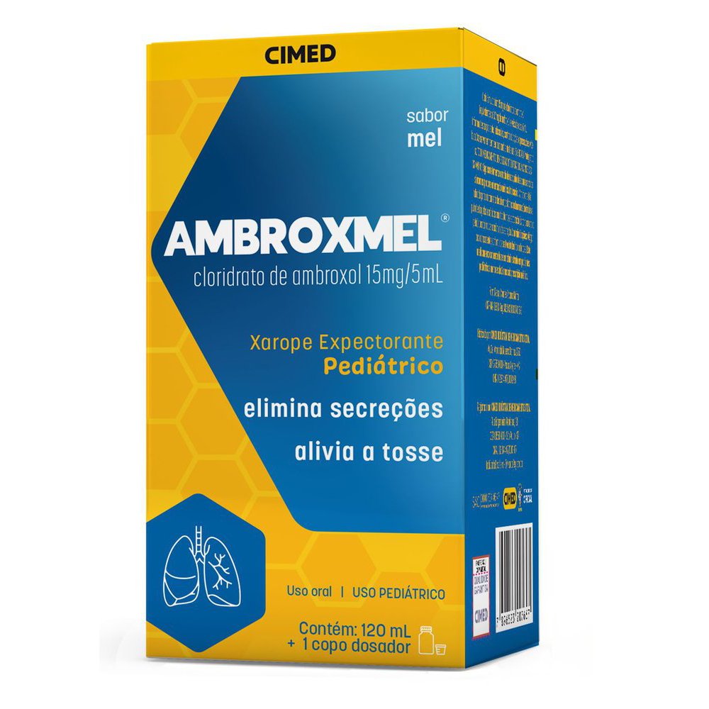 Ambroxmel 3mg/ml xarope frasco com 120ml pediátrico sabor mel