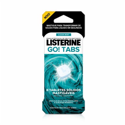 ENXAGUANTE BUCAL LISTERINE GO TABS 8 UNIDADES
