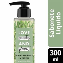 Sabonete Liquido Love Beauty And Planet Maos E Corpo  Oleo De Malaleuca + Vetiver 300ml