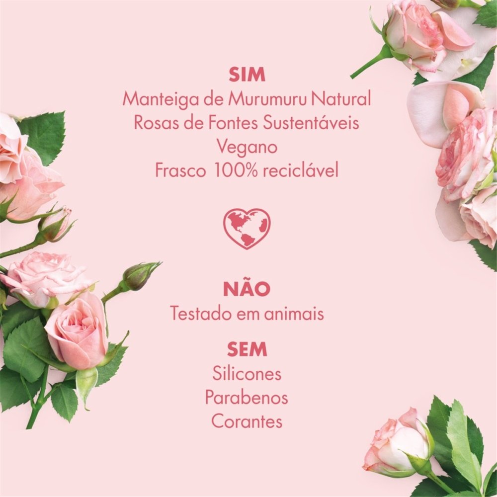 SHAMPOO LOVE BEAUTY AND PLANET MANTEIGA DE MURUMURU E ROSA 300ML