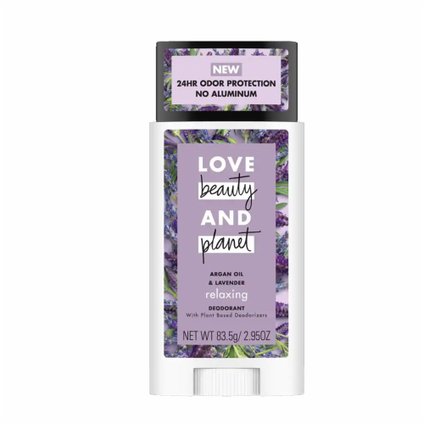 DESODORANTE STICK LOVE BEAUTY AND PLANET RELAXING OLEO DE ARGAN E LAVANDA 83,5G