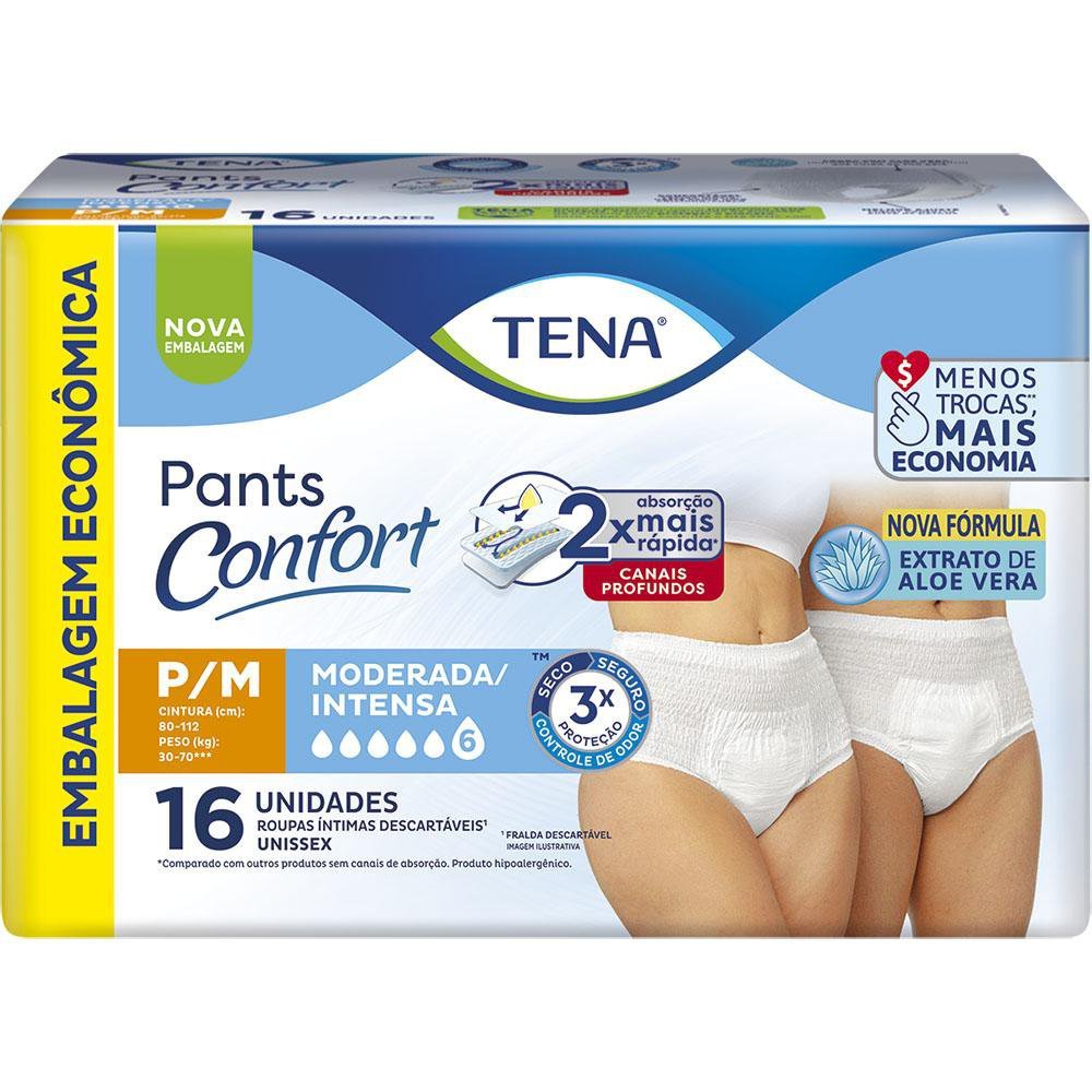 Roupa Íntima Tena Pants Confort P/m 16 Unidades