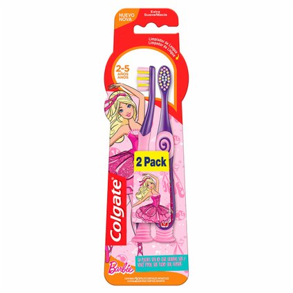 ESCOVA DENTAL COLGATE SMILES BARBIE 2-5 ANOS COM 2