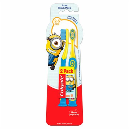 ESCOVA DENTAL COLGATE SMILES MINIONS 2-5 ANOS COM 2