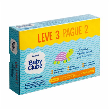 CREME PREVENTIVO DE ASSADURAS PANVEL BABY CLUBE 30G LEVE 3 PAGUE 2