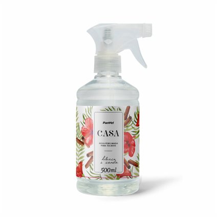 ÁGUA PERFUMADA PARA TECIDOS PANVEL CASA HIBISCO E CANELA 500ML