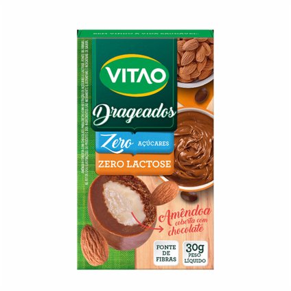 CHOCOLATE VITAO AMENDOA SEM LATOSE ZERO DRAGEADO 30G