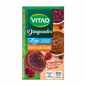CHOCOLATE VITAO CRANBERRY SEM LACTOSE DRAGEADO 30G