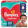 FRALDA PAMPERS SUPERSEC PACOTÃO XXG COM 20 UNIDADES