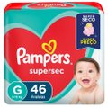 FRALDA PAMPERS SUPERSEC PACOTÃO G COM 46 UNIDADES