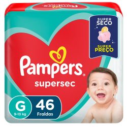 Fralda Pampers Supersec Pacotão G Com 46 Unidades